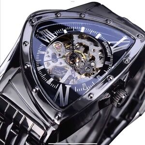 Forsining Mens  Big 43mm Waterproof  Triangle Luxury Watch. Great Gift Idea